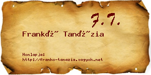 Frankó Tanázia névjegykártya